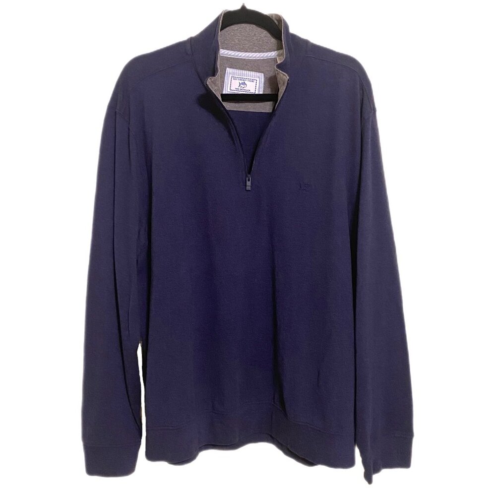 NWOT Men's Southern Tide the Skipjack Navy Quarter Zip Sweatshirt Size L